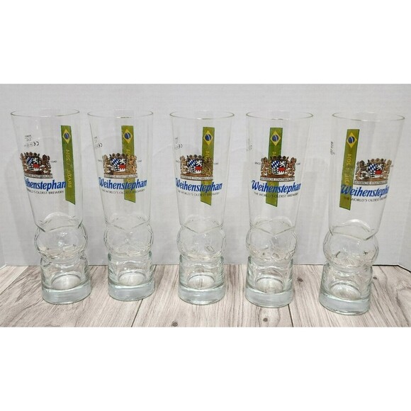Weihenstephan Beer Glass - 0.5 L - BRAZIL 2014 Lot of 5 - Picture 1 of 8